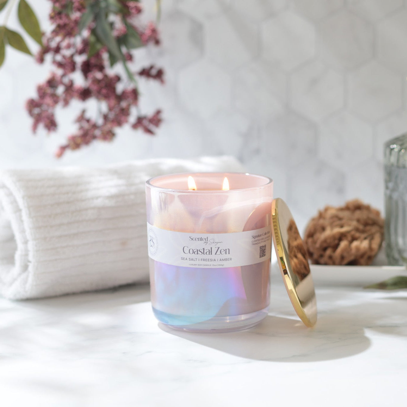 “Coastal Zen” Luxury Soy Candle